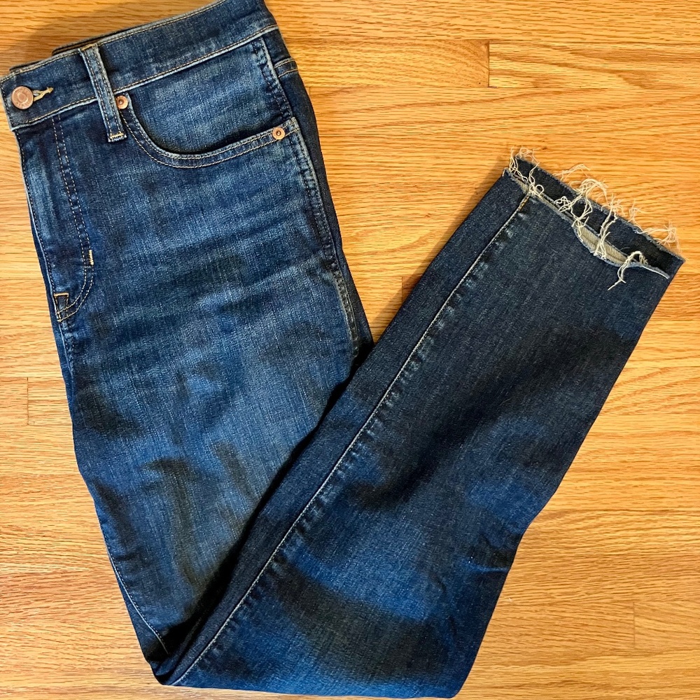 J.Crew Women’s Dark Wash Vintage Slim Straight Jeans, Size 28, Like New